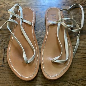 K Jacques sandals size 40 silver leather